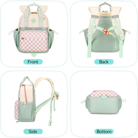 Toddler Backpack for Girls Boys Mini Diaper Bag for Preschool Travel - Picture 8 of 8